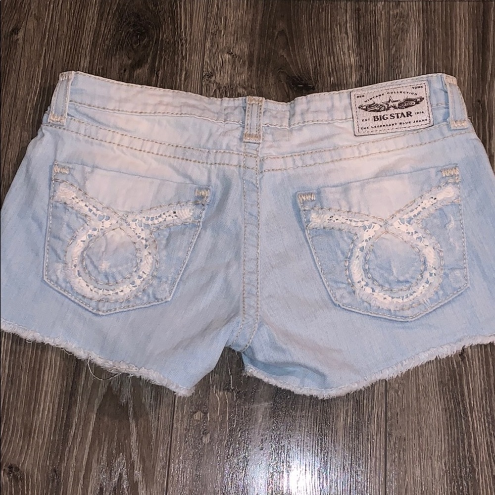 New BIG STAR Stone Washed Jean Shorts Sz 30